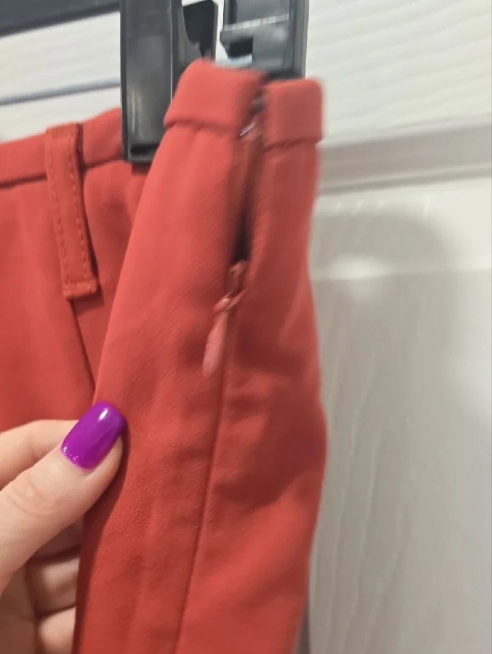 J. Crew Coral-Red Pencil Skirt with Side Slit